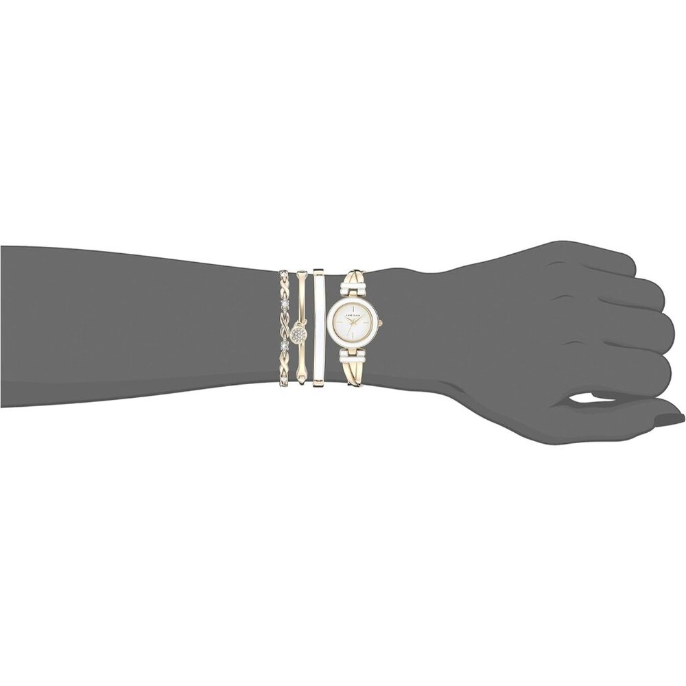 Women's Bangle Watch and Premium Crystal Accented Bracelet Set - Picture 5 of 6